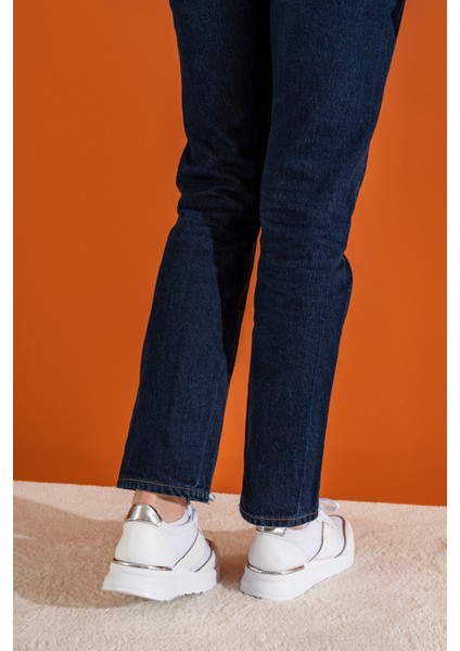 Beyaz Tabanlı Fileli Beyaz Rahat Kadın Sneaker modelleri