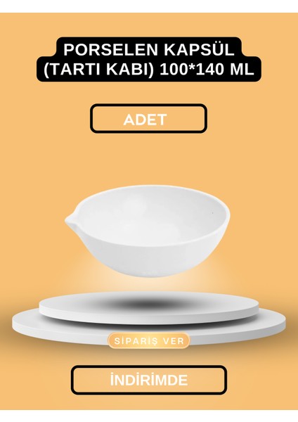 Porselen Kapsül (Tartı Kabı) 100*140 ml