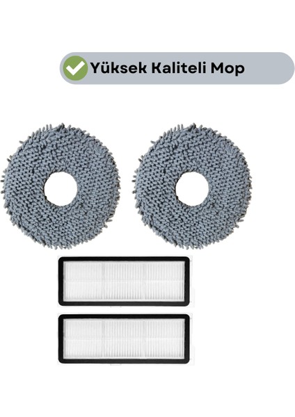 Roborock Qrevo L Uyumlu Mop Ve Hepa Filtre-4 Parça