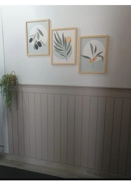 Iskandınav Model( 18 x 102 cm )Dekoratif Duvar Paneli Boyanabilir Ahşap 4 mm Ham Mdf Duvar Paneli(3 Adet)3lü Paket modelleri
