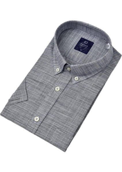 Erkek Klasik Piti Kare Kısa Kol Gömlek 9488 BGL-ST04570