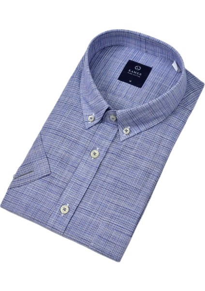 Erkek Klasik Piti Kare Kısa Kol Gömlek 9488 BGL-ST04570