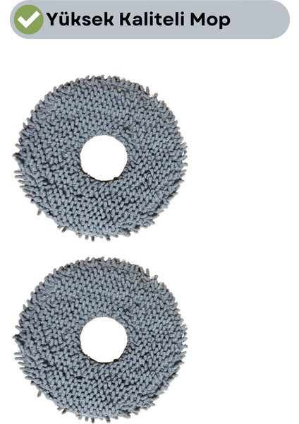 Roborock Qrevo L Uyumlu 2 Adet Mikrofiber Mop Bez