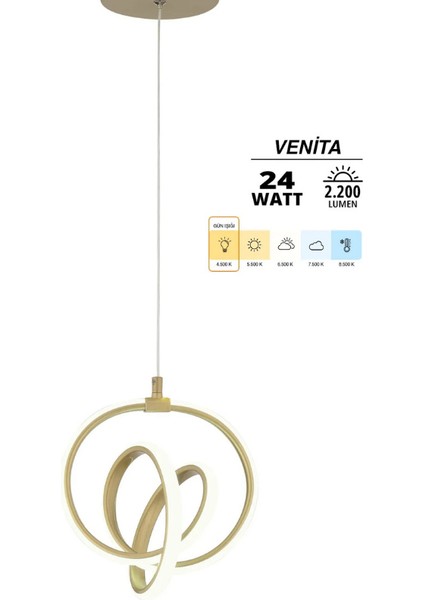Imza Tekli Eskitme LED Avize