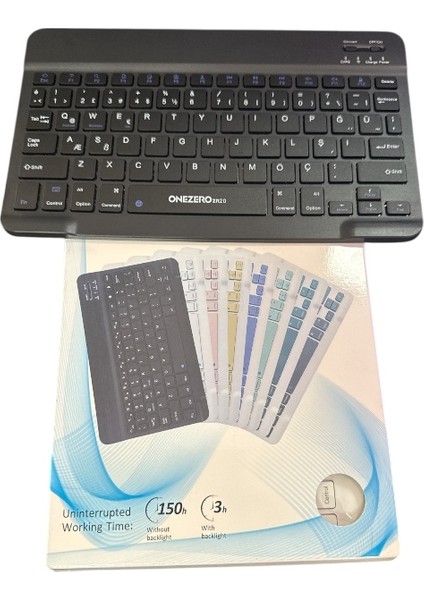 ZR455 Kablosuz Ultra Slim Şarjlı Mini Bluetooth Q Klavye Siyah modelleri