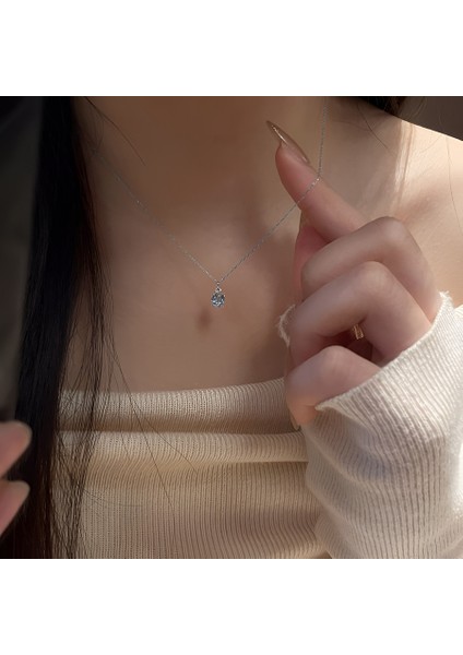 Kurdeleli Kalp Kolye Titanyum Zincir (Yurt Dışından)