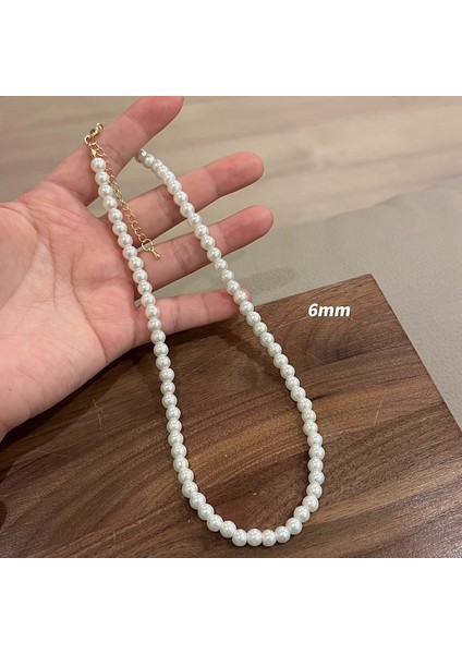 Manyetik Çekici Yuvarlak Inci Kolye Boyun Zıncırı Temperament Tasarımı Yüksek Dereceli Hissi Zıncır (Yurt Dışından)