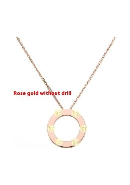 Love Kolye Kadın 18K Pembe Altın Büyük Yıldızlı Gökyüzü Köprücük Kemiği Zinciri Modası (Yurt Dışından)