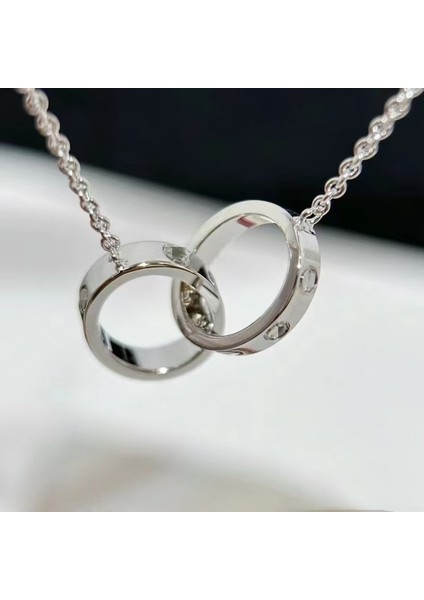 Love Kolye Kadın 18K Pembe Altın Büyük Yıldızlı Gökyüzü Köprücük Kemiği Zinciri Modası (Yurt Dışından)