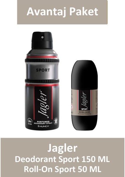 Deodorant Sport 150 ml + Jagler Man Sport Roll-On 50 ml
