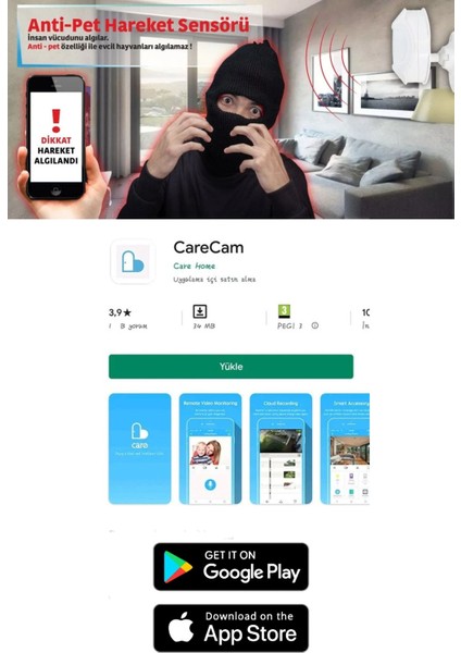 Wifi Akıllı Ev Otomasyon Seti -Kamera + Priz + Alarm + Dedektör + Uygulama Kontrollü Güvenlik Sistemi