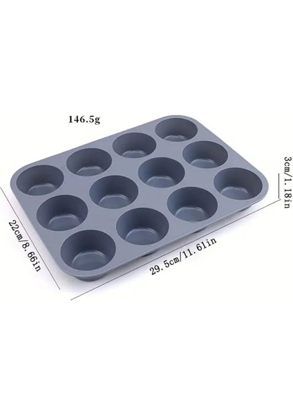 12'li Silikon Muffin Kalıbı Kurabiye Tatlı Cupcake Kek Kalıbı Yapışmaz Gıdaya Uygun Pişirme Kapsülü indirimleri