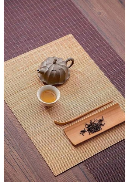 Bambu Hasır Banyo Matı Kaydırmaz Çamaşır Makine Örtüsü Mutfak Naturel Bulaşık Matı Su Geçirmez