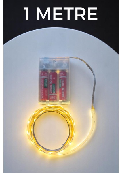 Kalem Pil Ile Çalışan Günışığı Renk 1 Metre Yapışkanlı Şerit LED