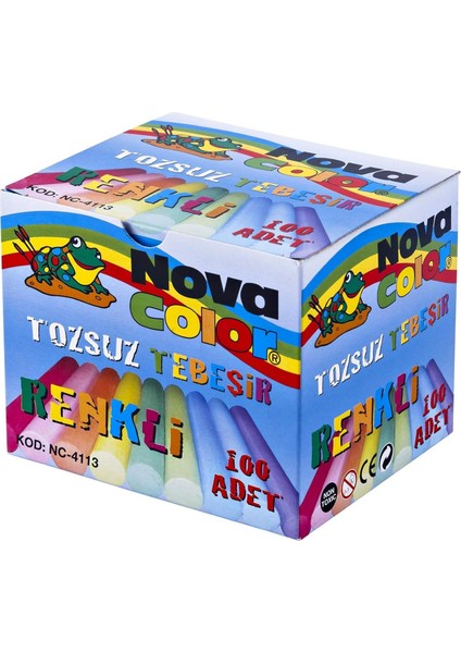 Tozsuz Beyaz ve Renkli Tebeşir 200 Lü Set
