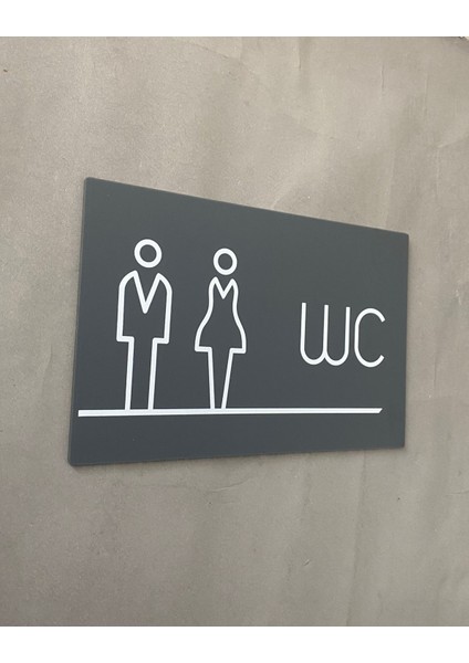 Mat Antrasit Lux Wc Yönlendirme Levhası modelleri