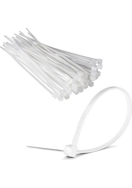 Plastik Cırt Kelepçe Kablo Bağı 4,5x250 Beyaz 100 Adet fiyatları