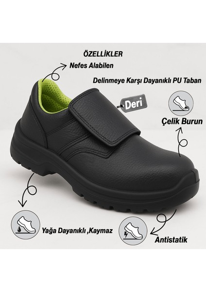 Iş Ayakkabısı Deri Çelik Burunlu Kaymaz Tabanlı Güvenlik Kaynak Ayakkabıları S3 Cırtlı 43 Numara