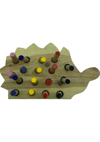 Ahşap Kirpi Renk Eşleştirme Oyunu – Eğitici Montessori Oyuncağı modelleri