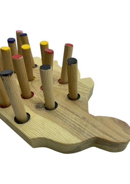 Ahşap Kirpi Renk Eşleştirme Oyunu – Eğitici Montessori Oyuncağı fırsatları