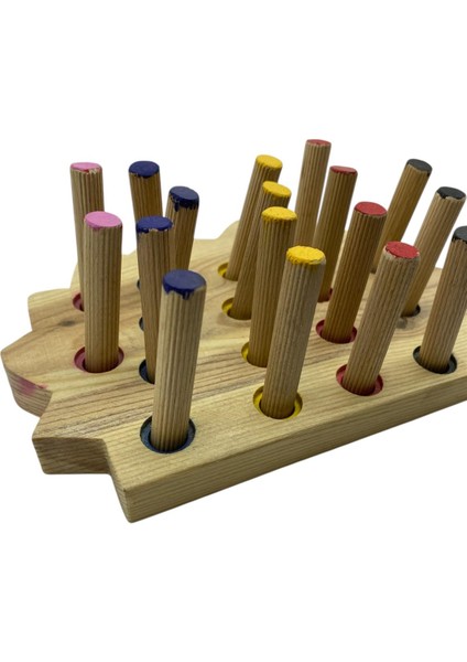 Ahşap Kirpi Renk Eşleştirme Oyunu – Eğitici Montessori Oyuncağı indirimleri