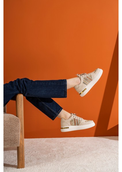 Hasır Modelli Rahat Kadın Sneaker