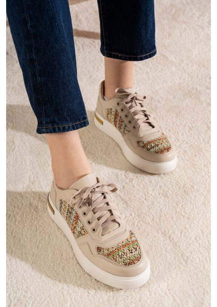 Hasır Modelli Rahat Kadın Sneaker