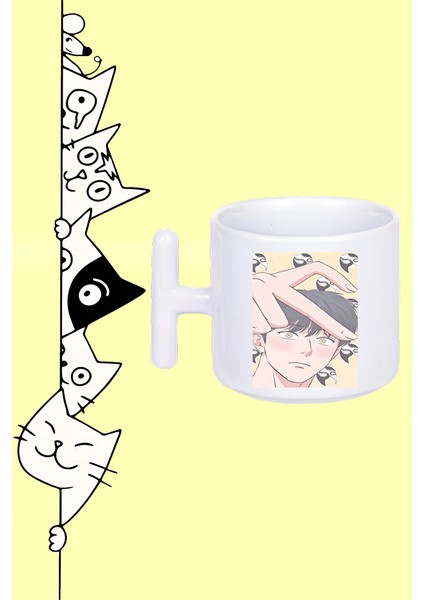 Anime Bj Alex Karakter Tasarım Baskılı Beyaz T Sap Kupa Bardak