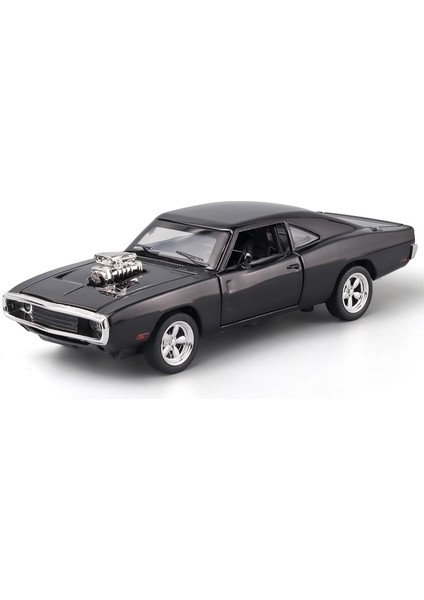 1:32 Dodge Challenger Alaşım Araba Taklidi Gerçek Hellcat Kas Spor Araba Çocuk Ses ve Işık Oyuncak Araba (Yurt Dışından)