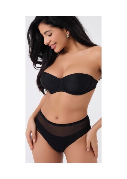 Freshness 0025 Lazer Kesim Tül Yüksek Bel Bato Korse