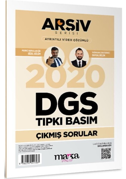 Marka Yayınları 2020 Dgs Arşiv Serisi Tıpkı Basım Çıkmış Sorular Tamamı Video Çözümlü
