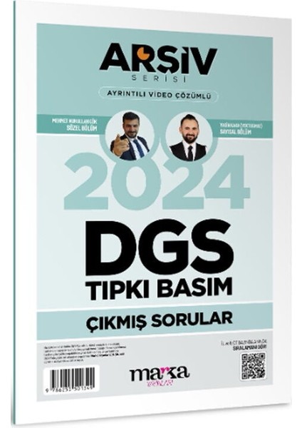 Marka Yayınları 2024 Dgs Arşiv Serisi Tıpkı Basım Çıkmış Sorular Tamamı Video Çözümlü fiyatları