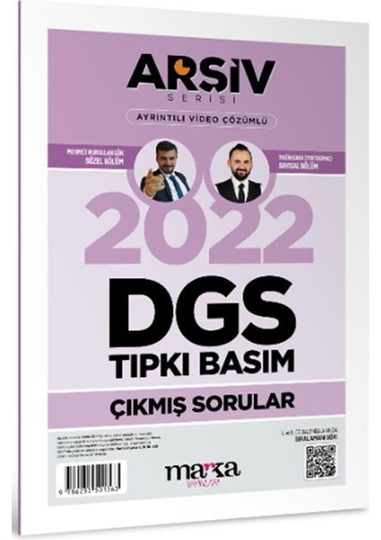 Marka Yayınları 2022 Dgs Arşiv Serisi Tıpkı Basım Çıkmış Sorular Tamamı Video Çözümlü fiyatları