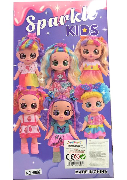 Sparkle Kids Bebek - Müzikli Renkli Saçlı ve Elbiseli 30 cm Bebek