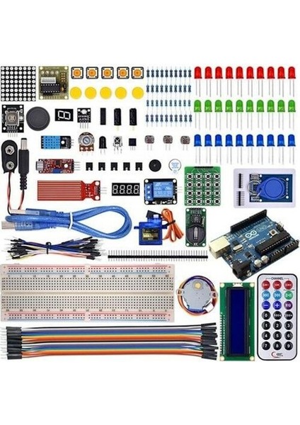 Arduino 168 Parça Uno R3 Robotik Kodlama Profesyonel Rfid Süper Başlangıç Proje Eğitim Seti