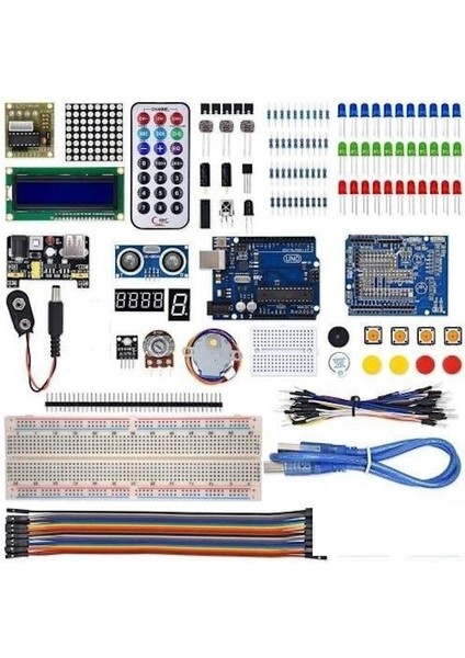 Arduino Uno R3 Full Başlangıç Seti Kutulu 145 Parça 310 Adet Set