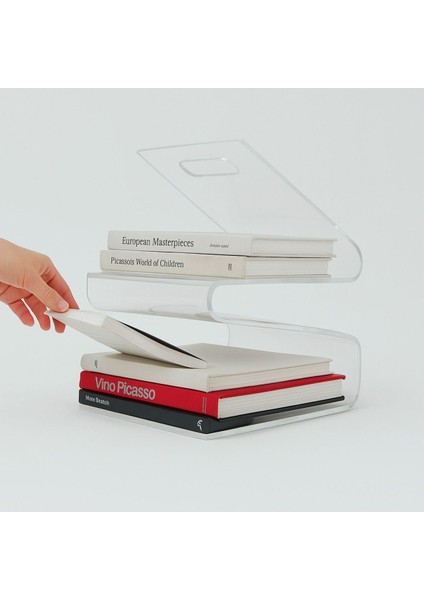 Pleksi Kitap Standı - Dekoratif Magazin Şeffaf