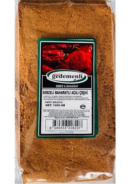 Sebzeli Baharatlı Acılı Çeşni 1000 gr