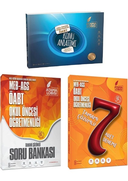 Atama Lobisi Öabt Meb-Ags Okul Öncesi Öğretmenliği Konu + Soru Bankası + 7 Deneme 3 Lü Set Atama Lobisi Yayınları