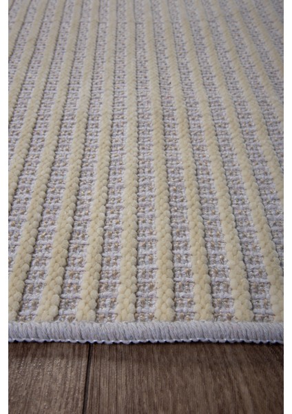 Modern Şönil Kilim Halı Yıkanabilir Kaymaz Tabanlı Yumuşak İnce Yapısı ile Her Alana Uyumlu Beyaz modelleri