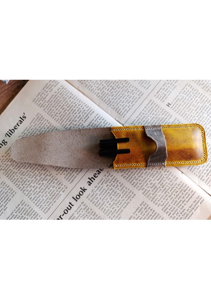 Crazy Hors Hakiki Deri El Emeği Özel Kalemleriniz Için Kalemlik Kalem Kutu 27 cm 6 cm W108 fırsatları