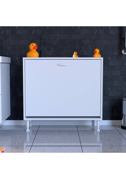 75X75X32,5 Cm’ Lik 2 Göz Sepet Hazneli Mini Düzenleyici Çok Amaçlı Mutfak Dolabı