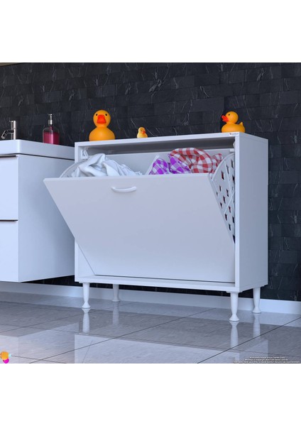 75X75X32,5 Cm’ Lik 2 Göz Sepet Hazneli Mini Düzenleyici Çok Amaçlı Mutfak Dolabı