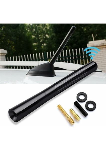 TC10-110001 Anten Cubugu Sıyah Karbon 12CM (00203)