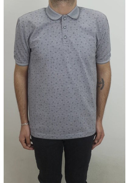 Fistan Store Erkek Desenli Klasik Kesim Normal Kalıp Polo Yaka Tişört