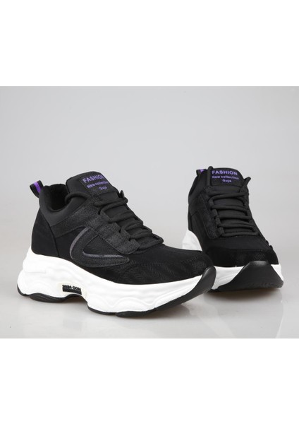 24K302 Dolgu Topuk Siyah Kadın Sneakers fırsatları