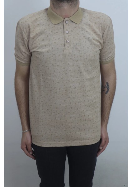 Fistan Store Erkek Desenli Klasik Kesim Normal Kalıp Polo Yaka Tişört