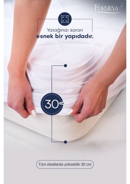 Adelya Mikrofiber Alez Kapitone Fitted Sıvı Geçirmez Yatak Koruyucu