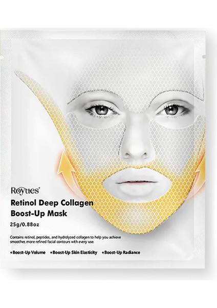 Koec Retinol Kolajen Lifting Etkili Yüz Maskesi, Çene, Gıdı Lifting Sıkılaştırıcılı Kırışıklıkk Önleyici