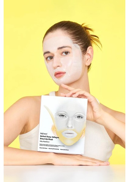 Koec Retinol Kolajen Lifting Etkili Yüz Maskesi, Çene, Gıdı Lifting Sıkılaştırıcılı Kırışıklıkk Önleyici
